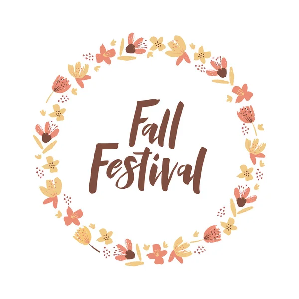 Fall festival vector banner template — Stock Vector