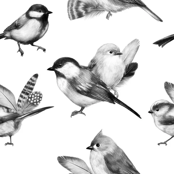 sketch of a bird graphics cute little bird pencil drawing print illustration groups of birds with feathers pattern 2
