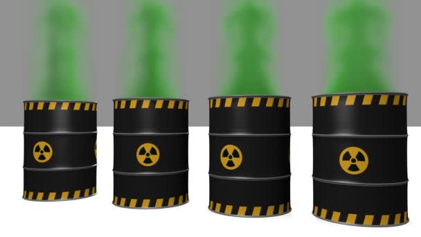 분위기 애니메이션에서에서 방사성 폐기물의 — 비디오