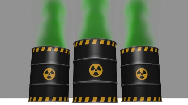 Contaminación Los Residuos Radiactivos Atmósfera Animación — Vídeos de Stock