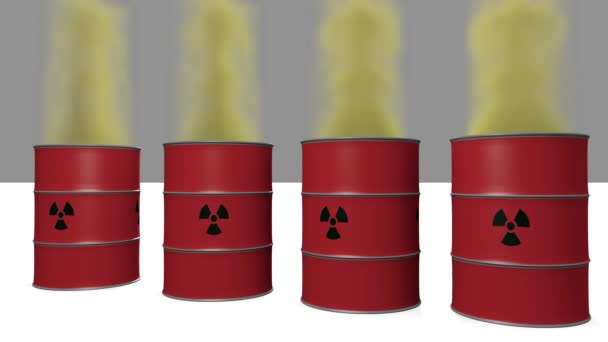 Poluição Dos Resíduos Radioactivos Atmosfera Animação — Vídeo de Stock