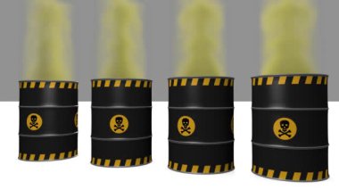 kirliliğinin atmosferde - animasyon toksik ürünler