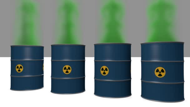 Verschmutzung Der Atmosphäre Mit Radioaktiven Abfällen Animation — Stockvideo