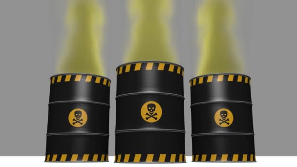 Ρύπανση Των Τοξικών Προϊόντων Στην Ατμόσφαιρα Κινούμενα Σχέδια — Αρχείο Βίντεο