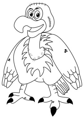 kartal ayakta boyama için gülümseyen genç