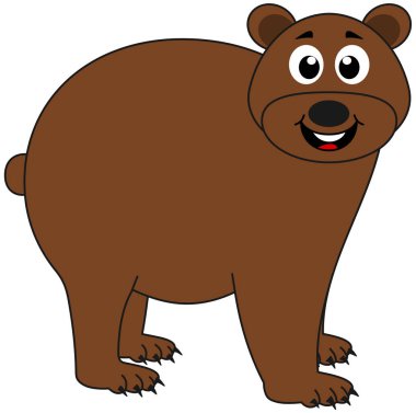 bir boz ayı onun profilindeki ve gülümseyen