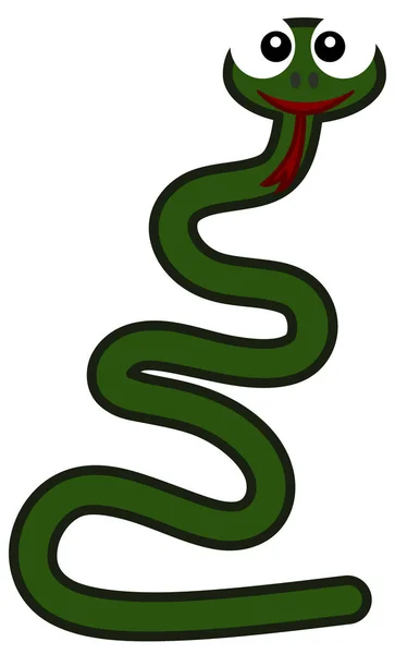 Úsměvem Legrační Had Stojící Tanec — Stockový vektor
