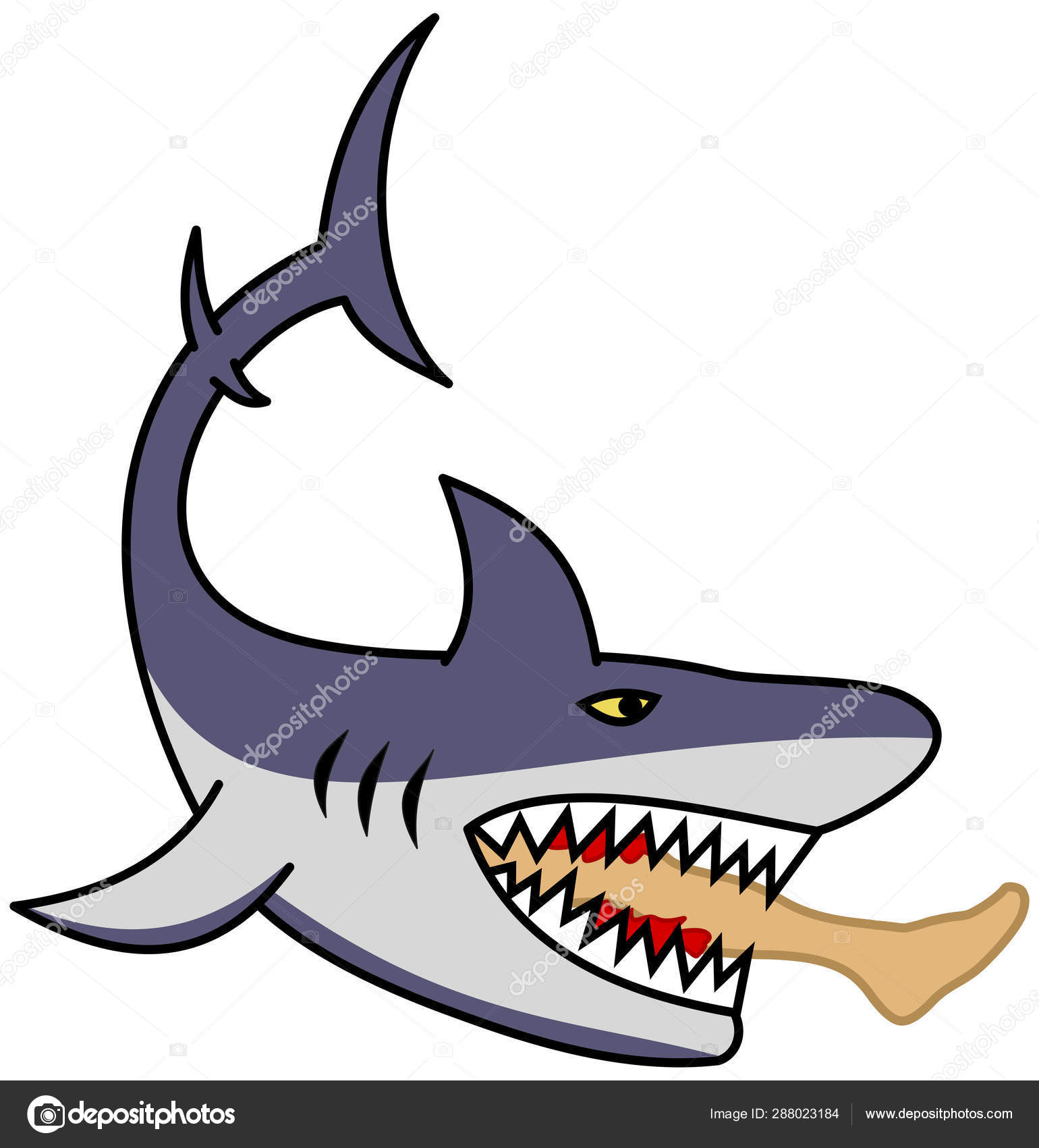 Dangerous Shark Eating Man's Leg Stock Vector Image by ©hurgem #288023184 Dangerous Shark Eating Man's Leg Stock Vector Image by ©hurgem #288023184