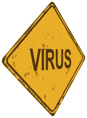 Sarı renkte virüs uyarısı işareti