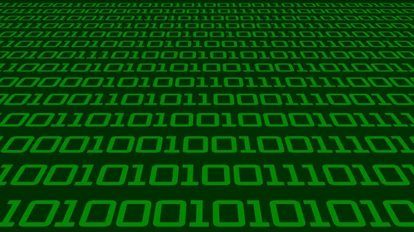 Cyberspace Concept Met Data Groene Cijfers Illustratie — Stockfoto