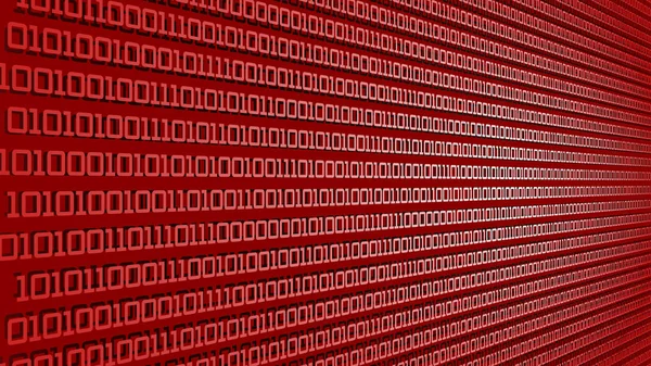 Concepto Ciberespacio Con Datos Números Rojos Ilustración —  Fotos de Stock