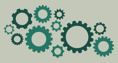 Bir düzenleme mekanizmasını temsil eden dişli çark montajı