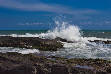 Dalgalar On Beach Of A mediateranea Sea