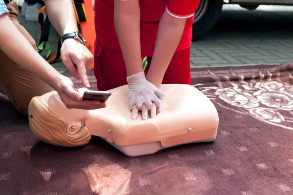 Eerste Hulp Reanimatie Cursus — Stockfoto