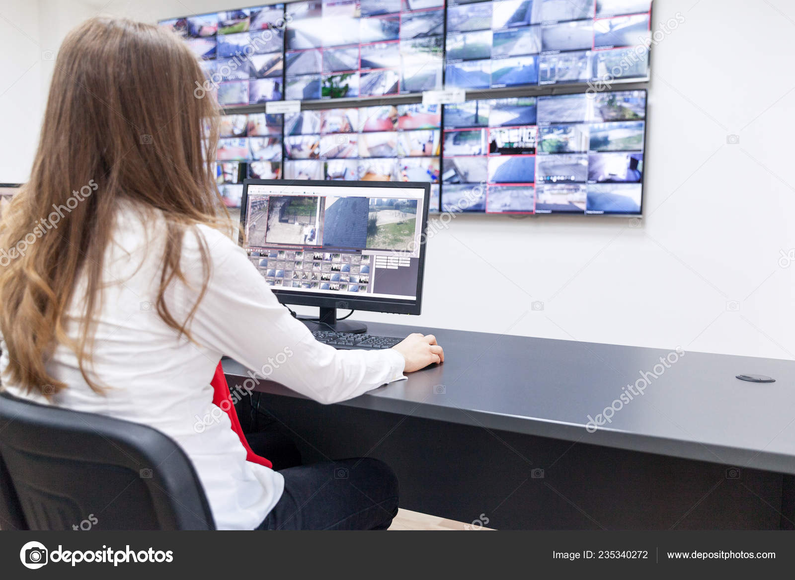 Surveillance Control Room Operator Work Stock Photo C Macor