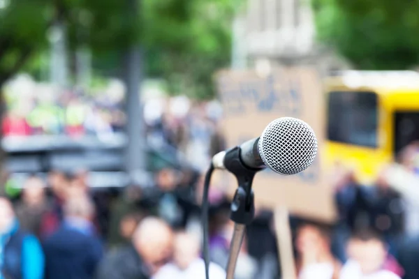 Tiltakozás Vagy Politikai Demonstráció — Stock Fotó