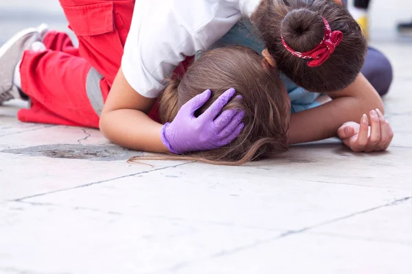 Emergency First Aid Heatstroke — Stock Photo, Image