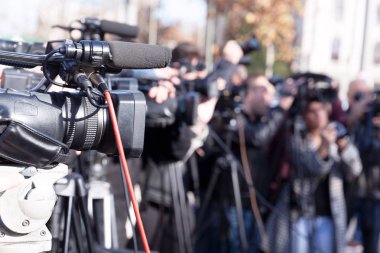 Medya olay bir video kamera ile çekim