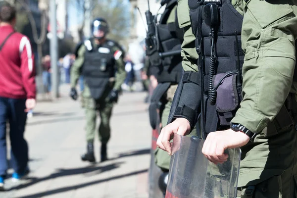 Zvláštní policejní síly ve službě — Stock fotografie