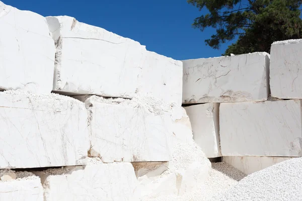 Stack Huge Raw Marble Blocks Quarry — Stock Photo, Image