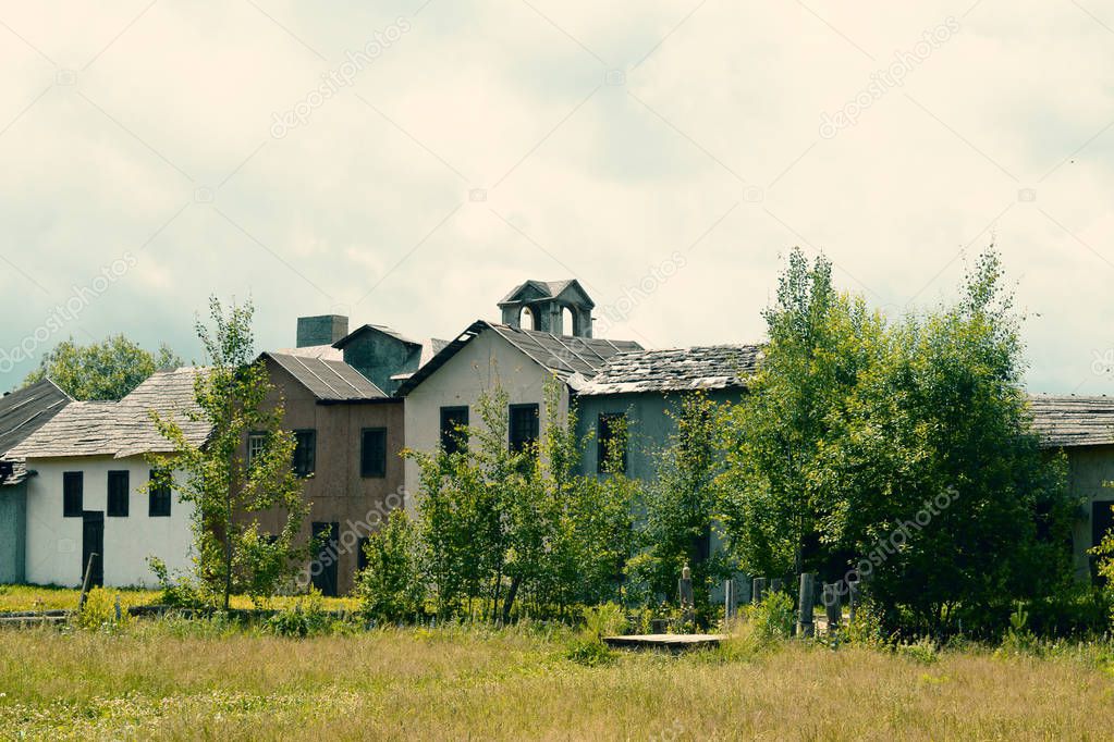 old abandoned city without people
