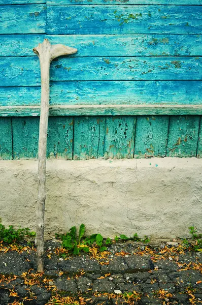 Muleta Madera Vieja Para Pensionista — Foto de Stock