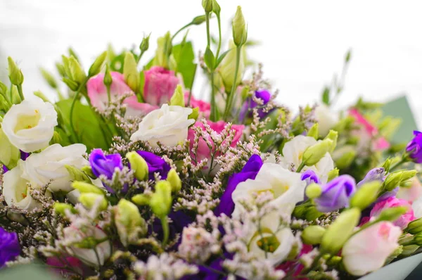 Kwiat Piękne Kartki Okolicznościowe Kopiuj Przestrzeń Bukiet Kwiatów Białym Tle — Zdjęcie stockowe