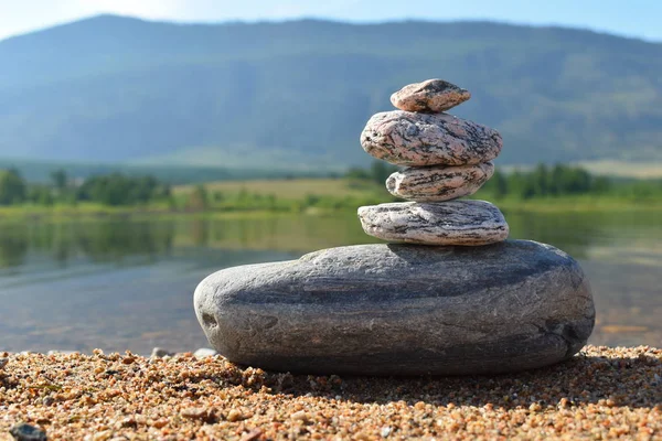 Figuras Meditação Pedras Estátua Simbólica Várias Pedras Tradição Para Recolher — Fotografia de Stock