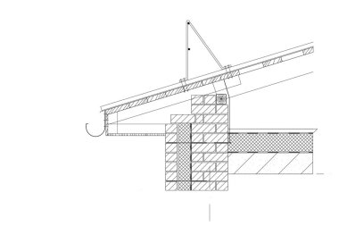 Çatı cihazıçizimleri. Şantiye.