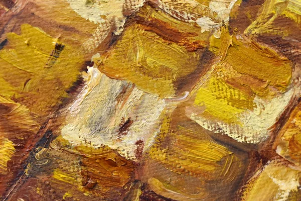 Fragment of an oil painting close-up.  Greasy brush strokes. — 图库照片