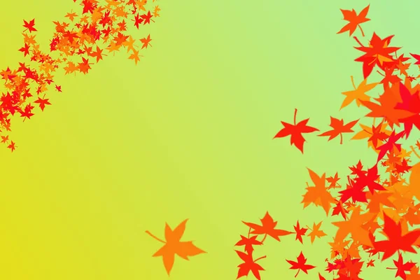 Herfstbladeren achtergrond met kleurovergang — Stockfoto