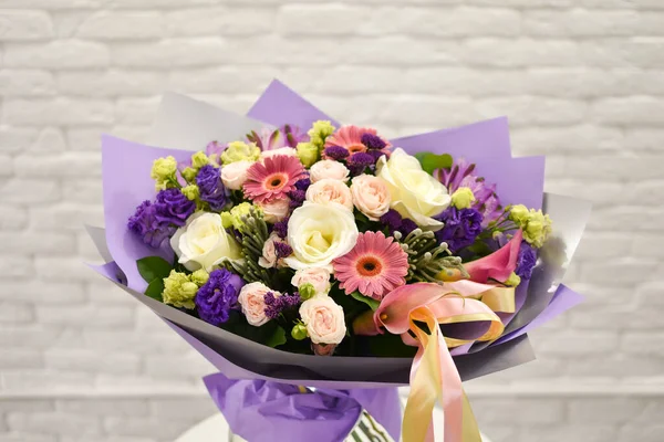 Style beautiful bouquet on table. flower shop — Stock Photo, Image