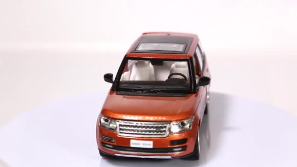 Berlin Germany January 2019 Range Rover Scale Model Suv Car — Stock Video