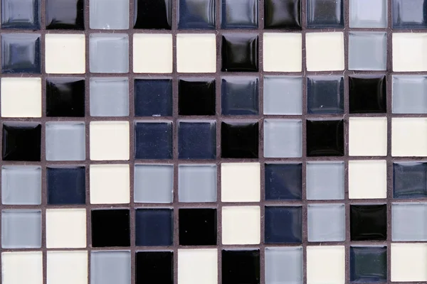 Mosaic Background of Black, White and Gray Ceramic Tiles. — стокове фото