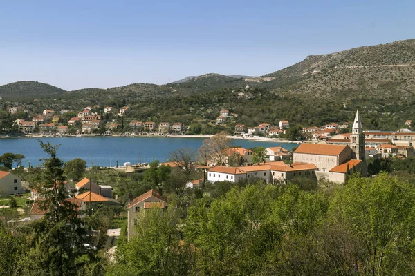 Ferences Kolostor Templom Szent Jeromos Település Közelében Dubrovnik Horvátország Slano — Stock Fotó