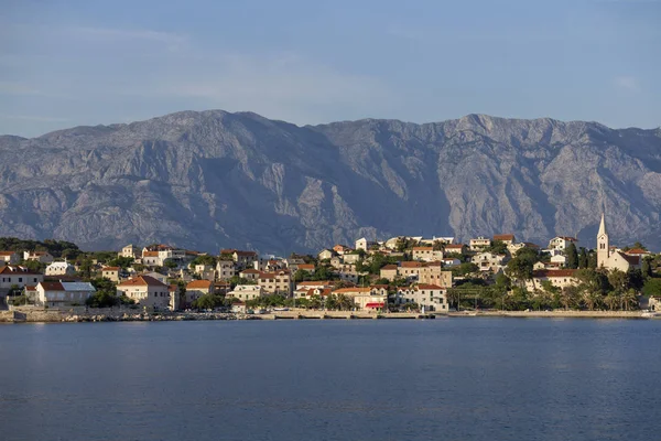 Picturesque Village Sumartin South East Brac Island Croatia Background Biokovo — Stock Photo, Image