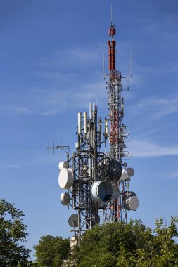 Tower hill Vidova Gora Hırvatistan Island Brac üstüne antenler demet 