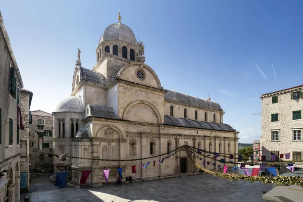 Katedra Jakuba Szybeniku Najważniejszy Zabytek Renesansu Chorwacji Katedra Została Listę — Zdjęcie stockowe