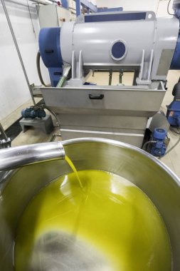 Ayrıntı zeytinyağı üretim hattı, son aşama, santrifüj petrol çıkarma