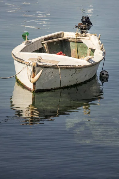 Vissersstrand Boten Haven Van Komiza Eiland Vis Kroatië — Stockfoto