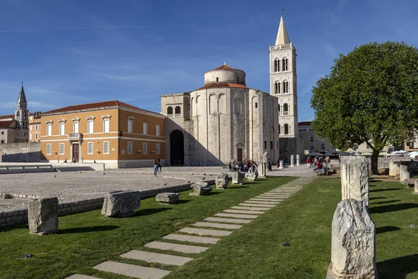 Ιερός Ναός Αγίου Ντονάτου Της Ζάνταρ Ρωμαϊκό Φόρουμ Στο Ζαντάρ — Φωτογραφία Αρχείου