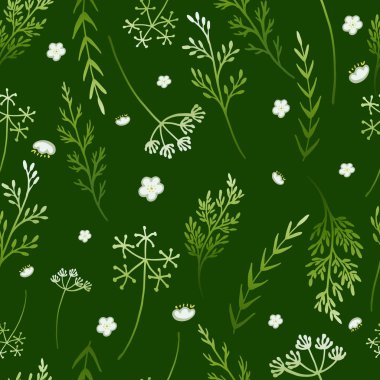 Orman bitkileri dikişsiz desen