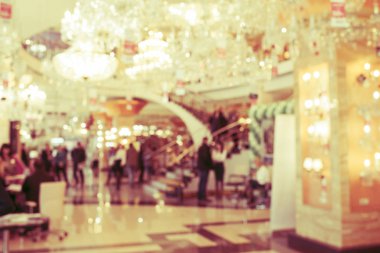 Soyut bulanık otel iç arka planı.