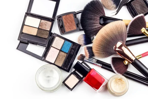 Pędzle Makijażu Branży Kosmetycznej Szczotka Piękna Sprzedaż Kosmetyków Reklama Dla — Zdjęcie stockowe