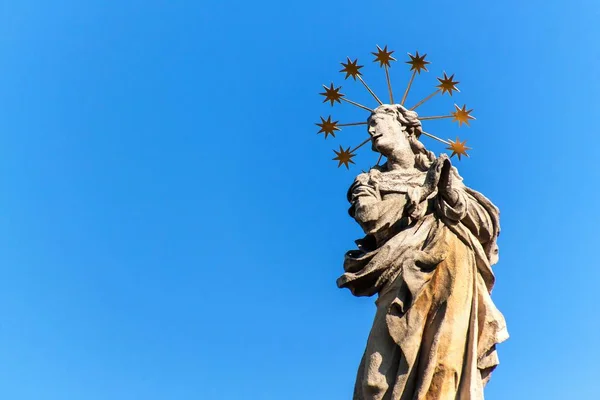 Barocke Heiligenstatuen Detail Der Barocken Pestsäule Der Stadt Valtice Der — Stockfoto