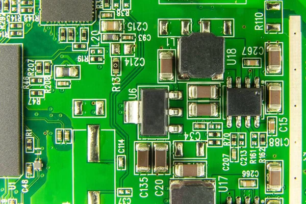 Leiterplatte Elektronische Computer Hardware Technologie Motherboard Digitalchip Leiterplatte Mit Vielen — Stockfoto