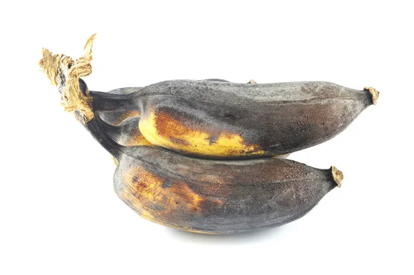 Bananas Maduras Banana Velha Madura Isolada Sobre Fundo Branco Bananas — Fotografia de Stock