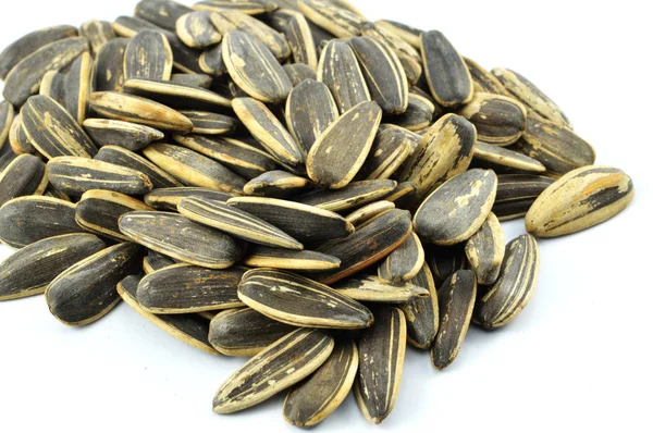 Sunflower seed for snack isolated on white background — Stock Photo, Image