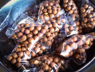 Macadamia fıstığı paketi plastik torba yerel Satılık Tayland Pazar