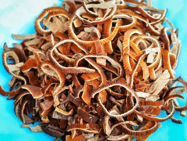 Cogumelos Marrons Fatiados Desfiados Para Cozinhar Alimentos Cogumelos Selvagens — Fotografia de Stock